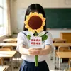 Colorido ramo de girasoles gigante de mano, girasoles tejidos a mano, regalo creativo para maestros durante la temporada de regreso a clases