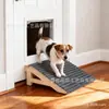 Escalera de escalada para mascotas de ángulo bajo completamente ensamblada, rampa de madera para perros mayores, escalones de madera antideslizantes para mascotas