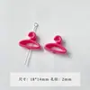 Dulce Genial BarbieGugubi Mengli Serie Rosa Negra Bolígrafo Corazón Flor Acrílico Hecho a Mano DIY Accesorios Materiales