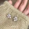 Coreia do Sul Novos Brincos Simples Versáteis Estilo Frio Manta Rosa Pérola Zircônia Aglomerados de Flores Novas Explosões Brincos Femininos