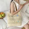 Bolsa de playa tejida hueca con estrella de mar y concha para mujer 2026 Nueva bolsa de hombro de paja de gran capacidad