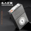 Encendedor Recargable de Pitillera Integrado 20 Paquetes Duros para Hombre Alambre Cambiante Alambre Calefactor Cambiante Encendedor USB para Cigarrillos Humo a Prueba de Humedad