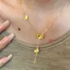 Collar de Borlas con Mariposa para Mujer, Apilamiento Sencillo, Versátil Nuevo Estilo de Verano, Decoración de Cadena para Clavícula con Diseño de Nicho de Alta Gama