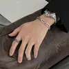 Pulsera de Acero de Titanio con Costuras Hip-Hop de una Sola Capa para Mujer, Diseño de Nicho Ins, Pareja, Simple, Moda Fría, Joyería Genial