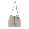 Bolsa de Cubo Grande con Cordón 2026 Nuevo Estilo Japonés Ins Personalidad Casual Hombro Cruzada Bolso de Viaje para Mujer