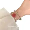 Pulsera de Perlas Rosas Estilo Francés Nueva al por Mayor, Joyería de Mariposa Versátil con Diseño de Nicho Vintage para Mujer