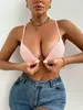 Tiro Simple y Múltiple Transfronterizo Europeo y Americano Amazon TEMU Shein Broche Frontal Ropa Interior Anticaída Taza Delgada Sujetador Cosido Mujer