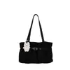 Bolsa Casual de Ombro Único Franzida para Axila Feminina, Nova Moda Outono-Inverno 2026 Suede Grande Capacidade Bolsa de Mão Bolsa Tote