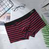 Ropa interior para hombre al por mayor marea nacional juvenil bóxers de modal a rayas transpirables sexis de cintura baja ropa interior bóxer para hombre