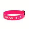 ¿Qué haría Jesús?. Pulsera de muñeca con estampado jacquard de letras, cinta, pulsera WWJD unisex, pulsera ajustable