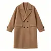 Casaco de Lã Masculino Transfronteiriço 2026 Outono/Inverno Novo Estilo Estilo Britânico Retrô Sobretudo de Lã Moda Comprimento Médio Roupas Masculinas