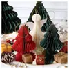 Bola de panal Jaula de calabaza pequeña Decoración de ambiente Arreglo para mesa de postres de boda Centro comercial Bola de papel Decoración colgante de Navidad Estilo de lujo ligero