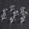 Cuentas Sueltas de Cristal Blanco Natural Productos Semi-Terminados, Cuentas Redondas de Cristal Puro Accesorios de Cuentas DIY Venta al por Mayor
