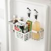 Cesta Pequeña Colgante Multifuncional Retráctil Caja de Almacenamiento para Bolsas de Especias en la Puerta Lateral del Refrigerador Cesta de Almacenamiento Hueca Colgante para la Puerta del Cajón del Gabinete