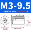 SO-M2M3M4M5M6M8 Remache Hexagonal Galvanizado de Agujero Pasante Placa de Presión Tuerca de Chapa Columna Espárrago de Acero al Carbono