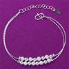 Pulsera plateada multicapa moda para damas joyería coreana de cuentas puestos de mercancía regalos joyería pequeña regalo fabricantes mayoristas