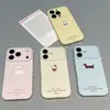 Animais Fofos Pequenos Adequados para Celular Apple 17Promax Iphone16Pro Case de Celular com Janela de Amor Case Macio