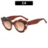 Moda Europea y Americana Nuevas Gafas de Sol Ojo de Gato, Elegantes y Versátiles de Moda Exageradas para Mujer, Protección UV, Gafas Estilo Ins