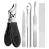 Cortauñas Oblicuo Ultraafilado Empaquetado Transfronterizo Anti-Salpicaduras Oblicuo para Uñas Gruesas Set de Herramientas para Manicura de Piel Muerta