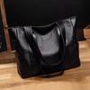 Bolsa Feminina 2023 Novo Estilo Coreano Simples Bolsa de Mão Grande Capacidade Bolsa para Notebook de 14 Polegadas Bolsa de Ombro de Couro Genuíno Bolsa Tote