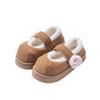Pantufas de Algodão Femininas Inverno Interior Casa Fofas Garra de Gato Velcro Forradas com Lã Mao Mao Quentes Para Usar ao Ar Livre Sapatos de Algodão de Salto Baixo