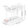 Amazon drawable dupla camada pia rack multifuncional cozinha rack de armazenamento balcão do banheiro rack de armazenamento