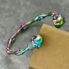 Pulseira de Aço Titânio Caveira Retro Exagerada Europeia e Americana Transfronteiriça Pulseira de Bambu Punk Hip Hop Masculina Tendência Venda por Atacado de Fábrica