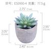 [Suculentas Mini] Planta Suculenta Artificial Bonsái en Maceta de Pulpa de Papel (Maceta Incluida) Adorno Ornamental Imitación de Planta
