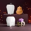Molde de Vela de Calabaza Feliz Halloween DIY Tema de Terror Vela Aromática de Calabaza Molde de Silicona