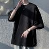 Verão 2024 plus size masculino textura textura camiseta manga curta masculino ins maré jacquard solto meia manga T uma loja