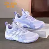Tênis Esportivo Infantil Delhui Kidsren para Meninos, Tênis Respirável de Malha para Primavera e Outono para Alunos do Ensino Fundamental, Sapatos Antiderrapantes e Resistentes ao Desgaste para Meninas