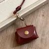Bolsa de Monedas de Cuero Dulce, Fresca, Compacta y Linda con Cadena para el Cuello, Colgante de Moda para Commuter, Cadena para Suéter de Auriculares, Collar Versátil de Otoño e Invierno