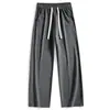 Marca Americana Trendy Calça de Moletom Reta de Malha Air Layer Masculina Outono 2026 Nova Larga Casual Esportiva Longa