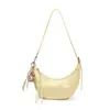 Bolsa Transversal Retrô de Nicho para Verão Feminina 2025 Nova Grande Capacidade Versátil Moda High-End Bolsa de Ombro Formato Dumpling