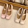 Recién llegado: Zapatos de tacón bajo para mujer que aumentan la altura, con lazo francés, Zapatos Mary Jane de ballet de una correa, Otoño 2026