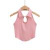 Primavera y verano 2022 chicas hot europeas y americanas polo sin mangas top chaleco de punto de solapa corta nicho estilo ins para mujer
