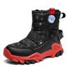 Botas de neve para meninas 2023 Inverno novas garras de aço infantis grandes sapatos de algodão forrados de lã botas grossas quentes e grossas crianças por atacado