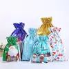 Amazon Set de Bolsas de Regalo de Navidad Bolsa Nueva para Dulces de Nochebuena Cordón Decoración Navideña Bolsa de Regalo Bolsa de Regalo