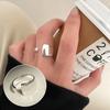 Anillo Ancho de Borde Irregular para Mujer, Moderno y Elegante, Anillo Abierto Versátil de Personalidad Hip-Hop, Anillo de Dedo Índice de Moda