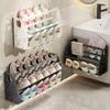 Estante de Almacenamiento para Inodoro Estante para Pantuflas de Baño sin Perforaciones Estante para Almacenamiento de Zapatos Artefacto Gabinete para Zapatos con Drenaje Montado en la Pared para Inodoro