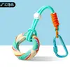 Entrenador de fuerza de agarre de silicona para ejercicios de rehabilitación, llavero equipo de entrenamiento de fitness para la fuerza de los dedos, anillo de agarre de silicona