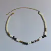 Presente Simples Pequeno Fresco Pedra Natural Cor Mista Colar Moda Acessórios Pérola Imitação Corrente Clavícula Feminina