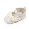 Zapatos de Princesa de Encaje de Moda Color Sólido Zapatos para Bebé de Mujer 0-1 Año Suela Suave Piel de PU Zapatos para Niños Pequeños Velcro BHX3106