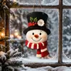 Colgante de puerta de madera de muñeco de nieve navideño, sombrero, bufanda y letrero de madera pintado - Decoraciones festivas para puertas y paredes para la temporada navideña