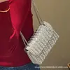 Bolso Cruzado de Noche de Celebridad 2025 Bolso de Mano de Moda con Diamantes Cuadrado Exquisito de Gama Alta Europeo y Americano Bolso de Mano para Mujer