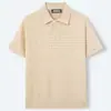 Comercio Exterior Transfronterizo Ropa para Hombre Estilo Europeo y Americano Primavera y Verano Tejidos de Punto de Manga Corta Chico Musculoso Rudo Suéter Casual Camisa Polo Sy0044