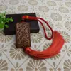 Colgante de Madera de Durazno Tallado de Paz y Bendición para Coche Colgante de Madera para Interior de Coche Espejo Retrovisor Grabado con Texto Personalizado Logotipo