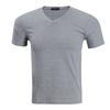 Verano 2022 nuevo 200g32 algodón CVC cuello en V manga corta coreana tubo recto camiseta para hombre al contado venta al por mayor