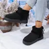 Botas de nieve cálidas y extremas transfronterizas nuevas para mujer, botines cortos de felpa engrosada, zapatos de algodón, plataforma impermeable antideslizante, talla grande, comercio exterior para mujer