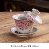 Tigela Gai Sancai Tigela de Chá Xícara de Chá Grande Cerâmica Única Porcelana Branca Jogo de Chá Kung Fu Porcelana Azul e Branca com Tampa